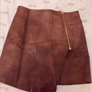 Faux leather mini skirt